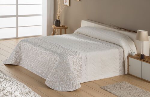 Colcha Jacquard de Primavera Estoralis Para Cama De 150 Cms. PORTO Beige