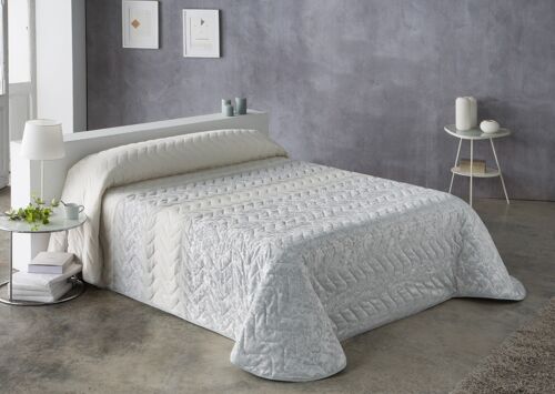 Colcha Jacquard de Primavera Estoralis Para Cama De 150 Cms. REIS Gris