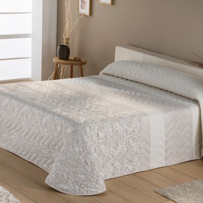 Copriletto Primavera Jacquard Estoralis Per Letto 180 Cm. REIS Beige