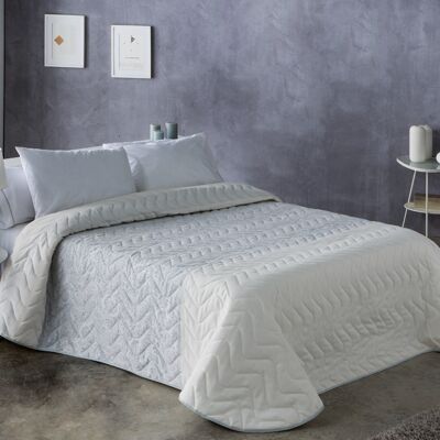 Tröster Jacquard Estoralis Steppdecke für 135 cm Bett. BELO Grau