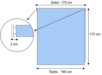 Store Enrouleur 100% Occultant Estoralis 170 x 175 cm. DRACARY Blanc cassé 5