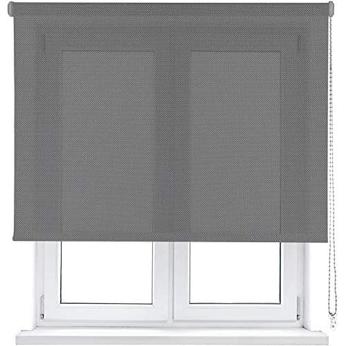 Blindecor Estor Screen a Medida, Color Gris Oscuro, Estor Screen 165 x  180 cm (Ancho por Alto) Tamaño de la Tela 162 x 175 cm