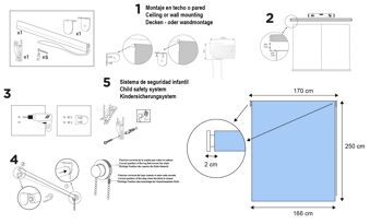 Store enrouleur transparent Estoralis Sheer 170 x 250 cm. BRONN Blanc 5