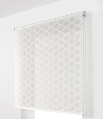 Store enrouleur transparent Estoralis 90 x 175 cm. DAVOS Blanc 2