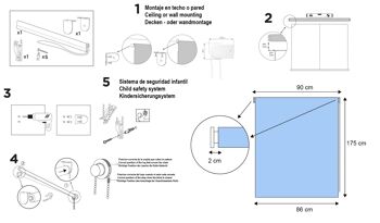 Store enrouleur transparent Estoralis 90 x 175 cm. ORNELLA Blanc 5