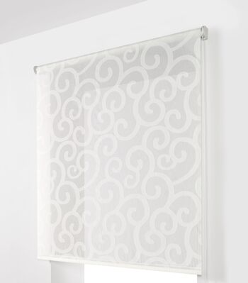 Store enrouleur transparent Estoralis Sheer 90 x 250 cm. ORNELLA Blanc 2