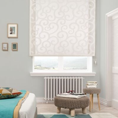 Estoralis Sheer Sheer Roller Blind 110 x 250 cm. ORNELLA White