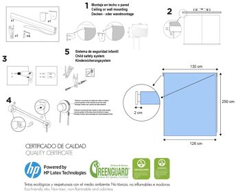 Store Enrouleur Translucide Impression Numérique Estoralis 130 x 250 cm. A-164 5