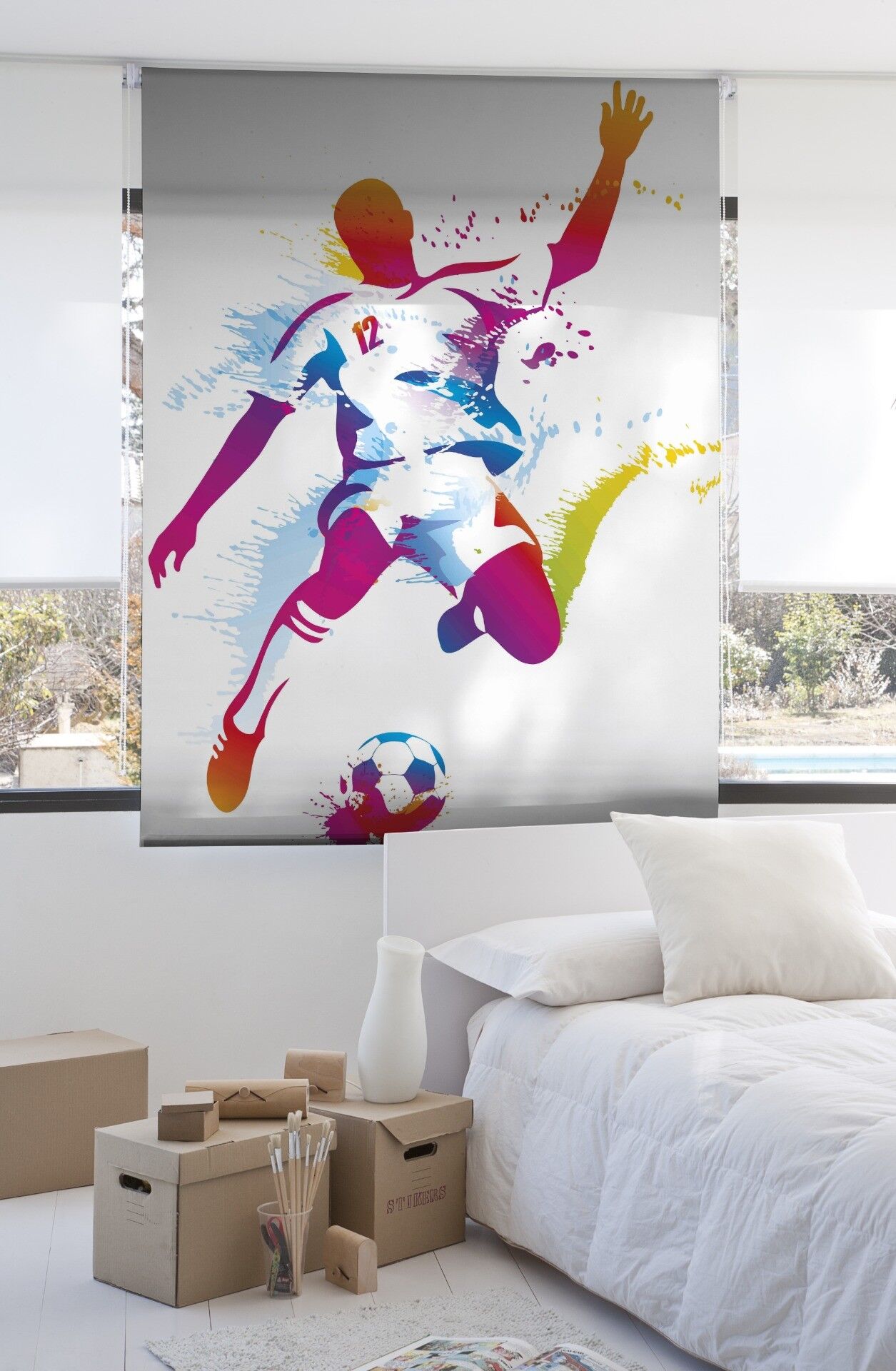 Tenda a rullo traslucida a stampa digitale Estoralis 150 x 175 cm. J-2508