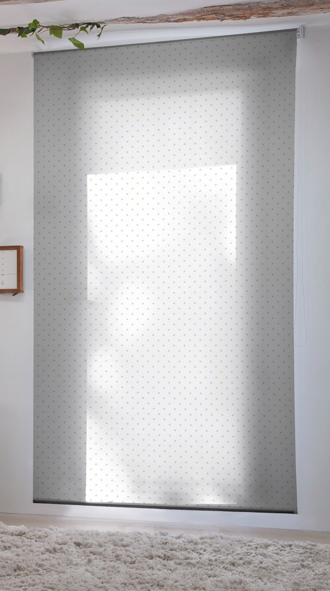 Tenda a rullo traslucida stampa digitale Estoralis 130 x 250 cm. MOTAS-1 Beige