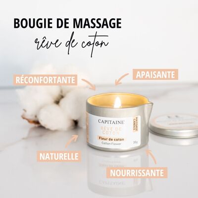 Bougie de massage - Rêve de Coton - 35g IDEAL CADEAU