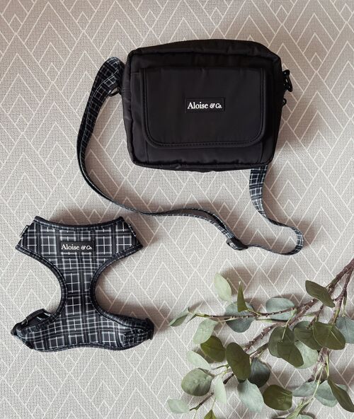 Ready to walk dog walking bag & harness set!