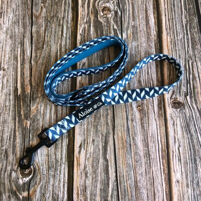 "Handsome in Herringbone" - Herringbone print dog lead - Skinny Lead 1.5cm