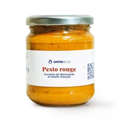 Organic red pesto - Île-de-France basil - 190 g