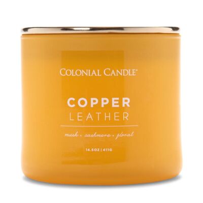 Scented candle Copper Leather - 411g