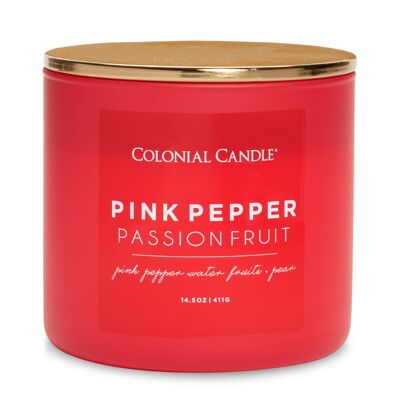 Bougie parfumée Poivre Rose Fruit de la Passion - 411g