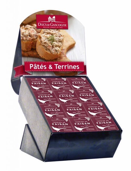 Pack de 24 terrines de faisan aux raisins