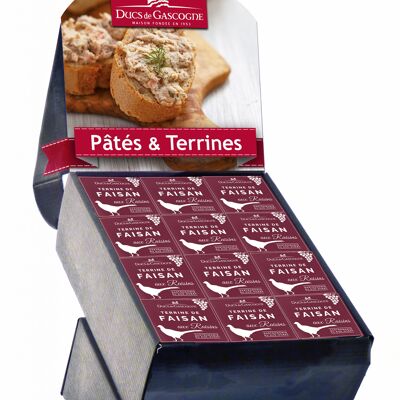 Pack of 24 pheasant terrines with grapes
