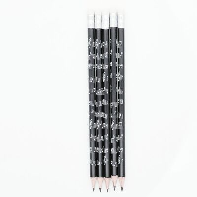 Staff pencils with eraser in colour: black