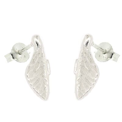 Boucles d'oreilles clous sycomore en argent sterling avec boîte de présentation