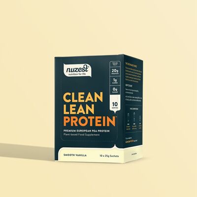 Clean Lean Protein Sachets - Box mit 10 x 25 g Sachets - Smooth Vanilla