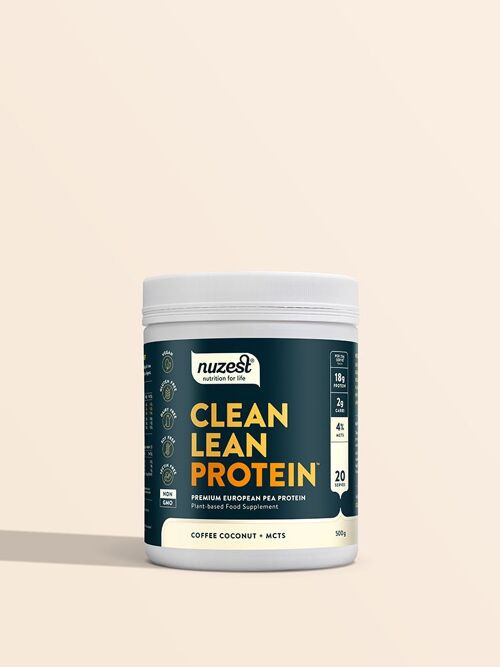 Clean Lean Protein - 500g (20 Servings) - Coffee Coconut + MCTs