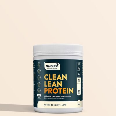 Clean Lean Protein - 500g (20 portions) - Café Noix de Coco + MCT