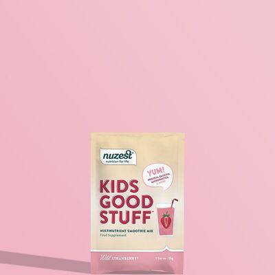 Kids Good Stuff - Bolsita individual de 15 g (porción individual) - Fresa silvestre