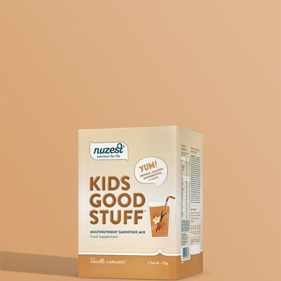 Kids Good Stuff – Schachtel mit 10 Stück (10 Portionen) – Vanille-Karamell