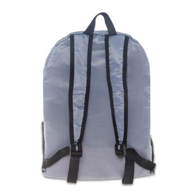 Mochila unisex Bags Up plegabe ripstop en plata