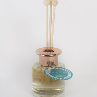Diffuseur de voiture Coton Frais 45ml - Bouchon or rose