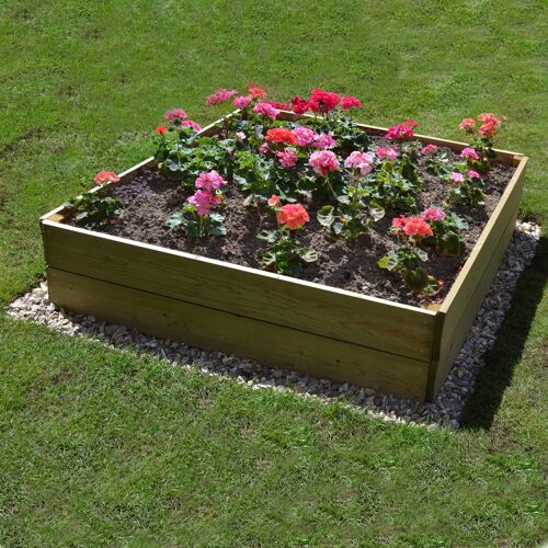 Square Raised Bed 30 cm High, 120 x 120cm