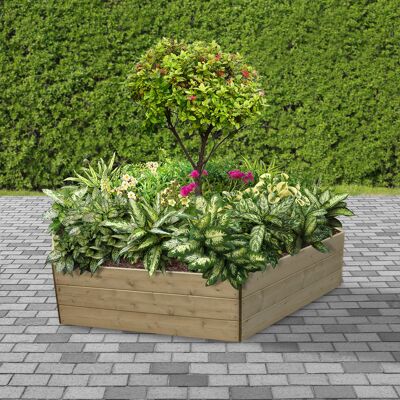 Hexagonal Raised Bed 45 cm High, 120cm each side