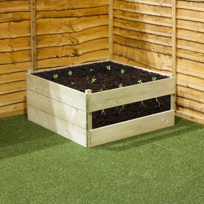 Double Window Raised Bed 45cm High, 90 x 90cm