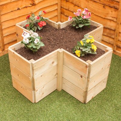 Cross Shaped Raised Bed 45cm High, 30cm each side