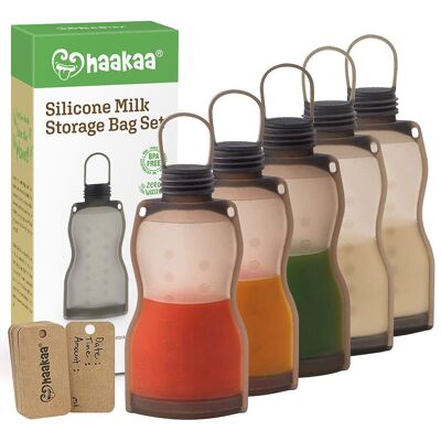 Reusable Silicone Storage Bags 260ml - 5 pieces