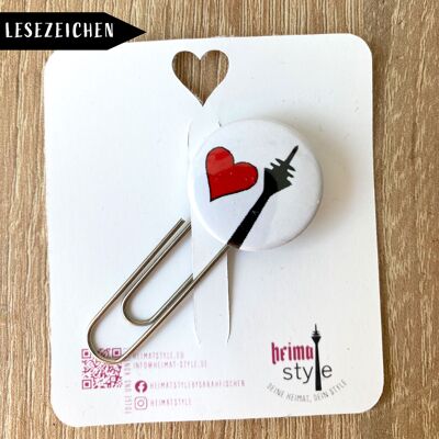 Rhine tower with heart bookmark