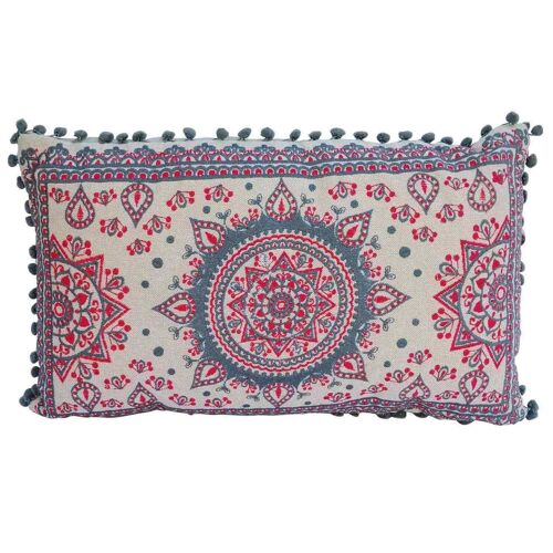 Mandala Kissen Taima 50x30 cm bestickt | Boho Chic Deko Couchkissen