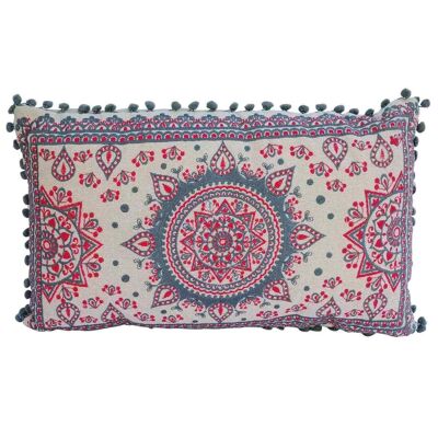 Mandala cushion Taima 50x30 cm embroidered | Boho chic decorative couch cushion