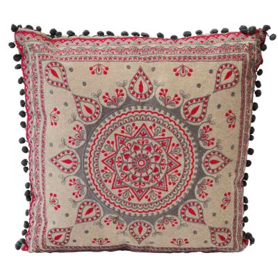 Mandala cushion Taima 40x40 cm embroidered | Boho decorative couch cushion ethno decorative cushion