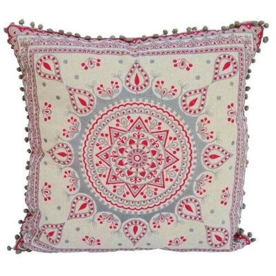 XXl Mandala cushion Taima 55x55 cm embroidered | Boho couch cushion ethno seat cushion
