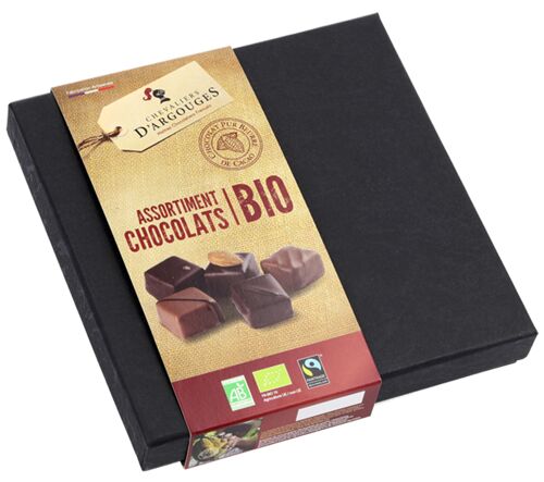 COFFRET PRESTIGE 16 CHOCOLATS BIO/EQUITABLE - CHOCOLAT NOIR, LAIT