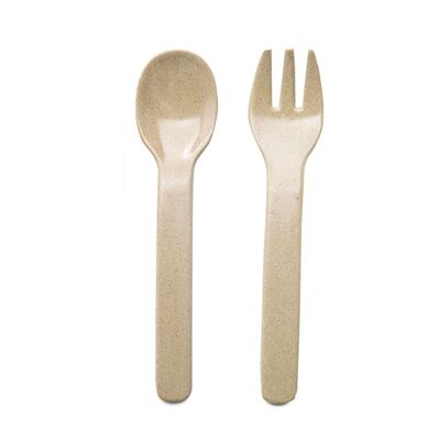 SPOON & FORK: Ecofriendly children's cutlery made of rice fibre.