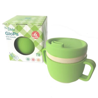 GLOPS :Taza infantil . Silicona Verde.