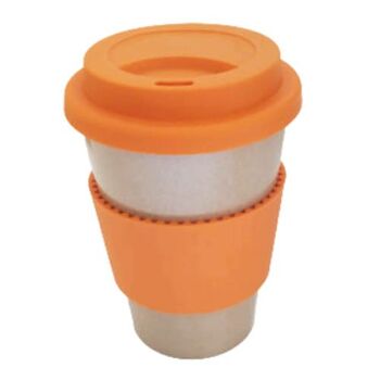 TASSE:. Tasse adulte avec manchon et silicone Orange