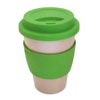 TASSE:. Gobelet adulte avec manchon et silicone Vert