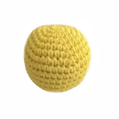 Crochet Ball with Rattle Yellow