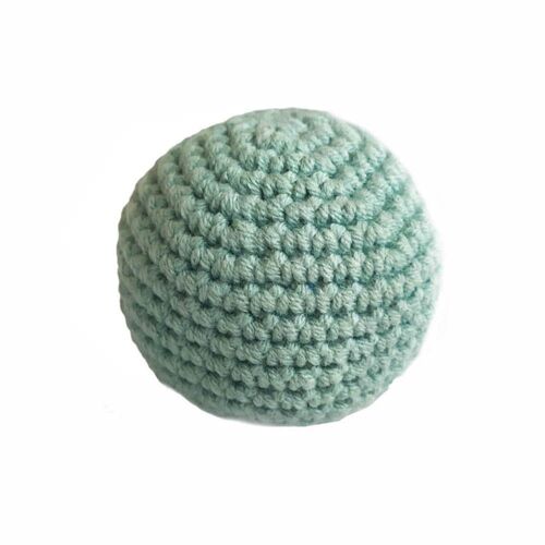 Pelota Crochet con sonajero Mint