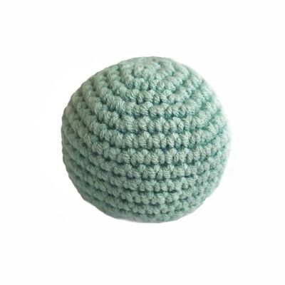 Crochet ball with rattle Mint