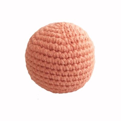 Crochet ball with rattle Salmon